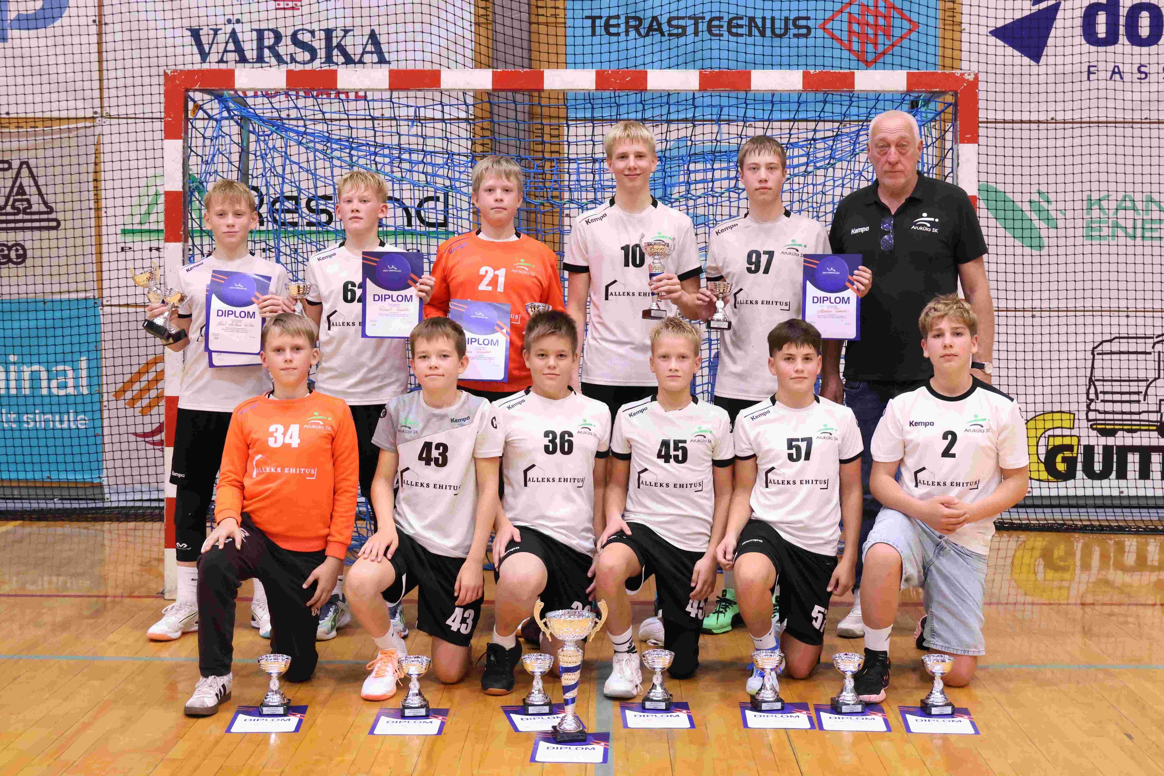 Aruküla SK võistkond on 2026 Eesti karikavõitja noormeeste PU14 käsipallis