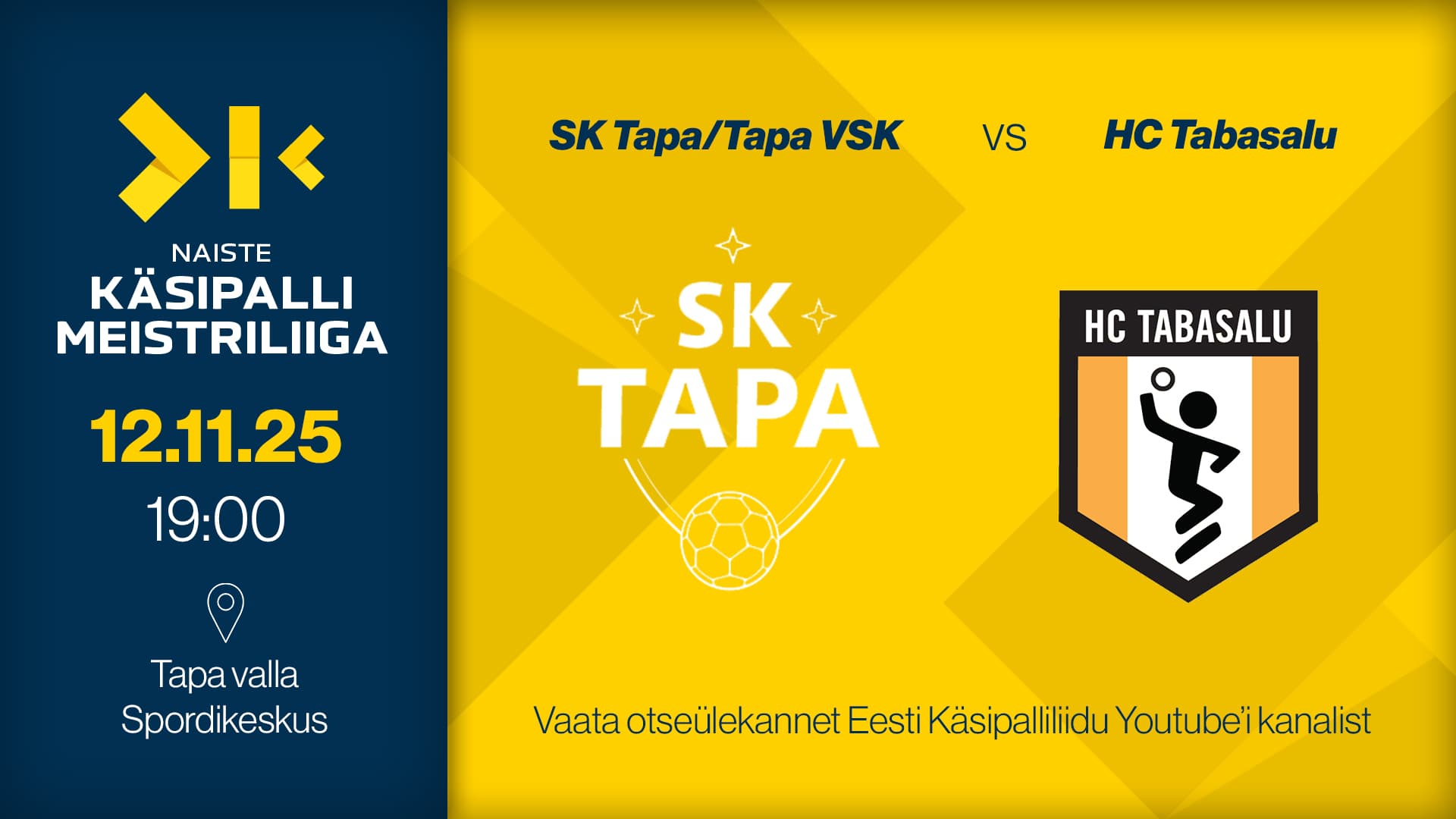 Vaata 2026 Eesti meistrivõistluste käsipalli naiste meistriliiga kohtumist