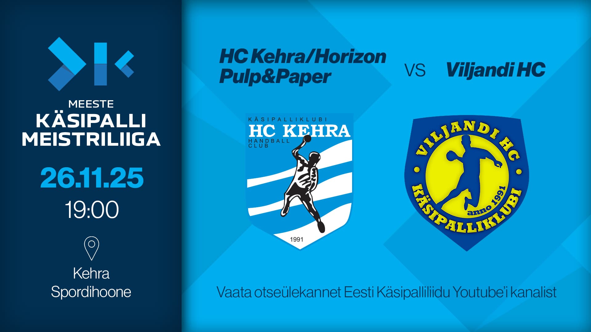 Vaata otse 2026 Eesti meistrivõistluste meeste meistriliiga kohtumist