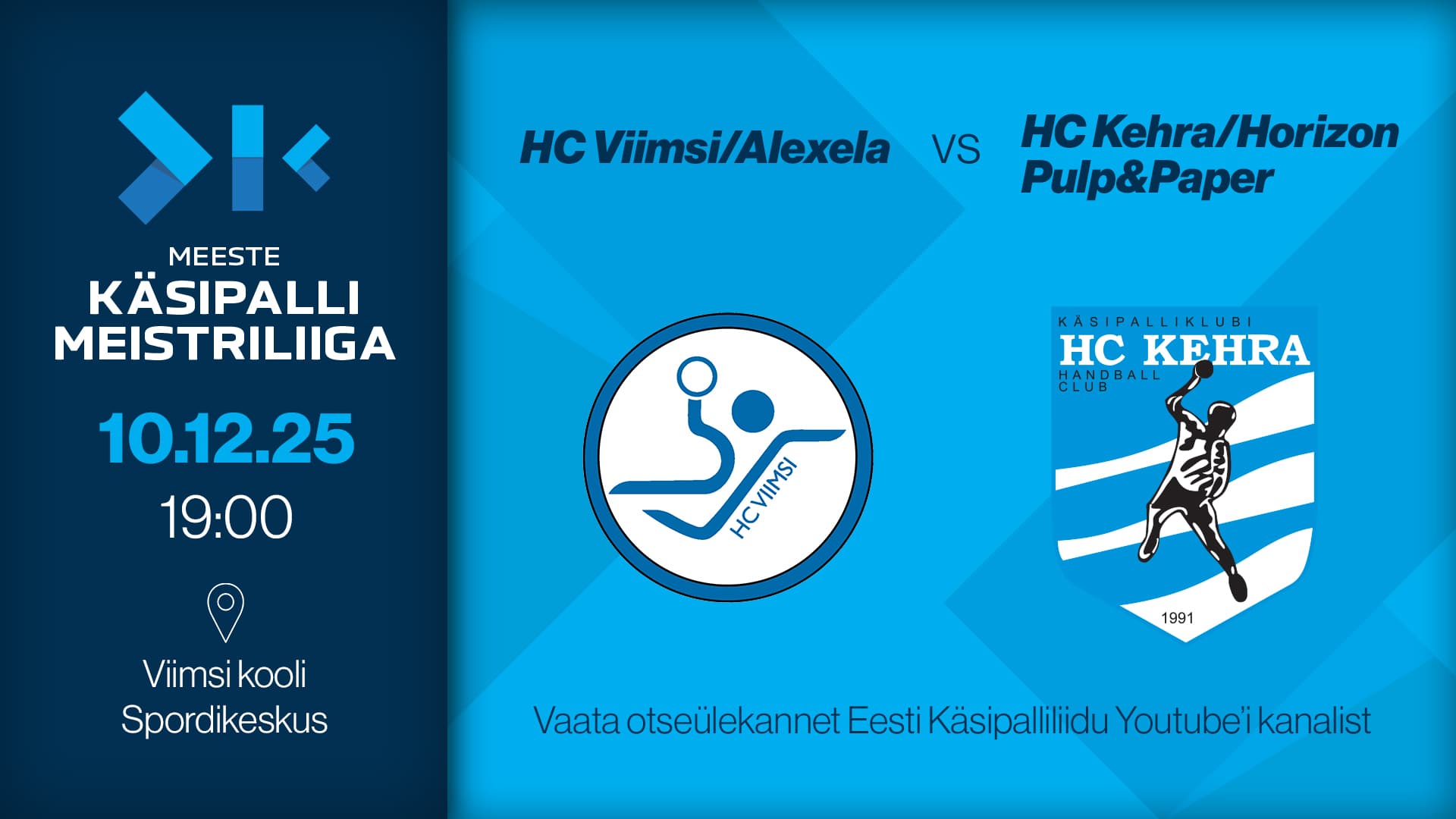 Vaata otse 2026 Eesti meistrivõistluste meeste meistriliiga kohtumist