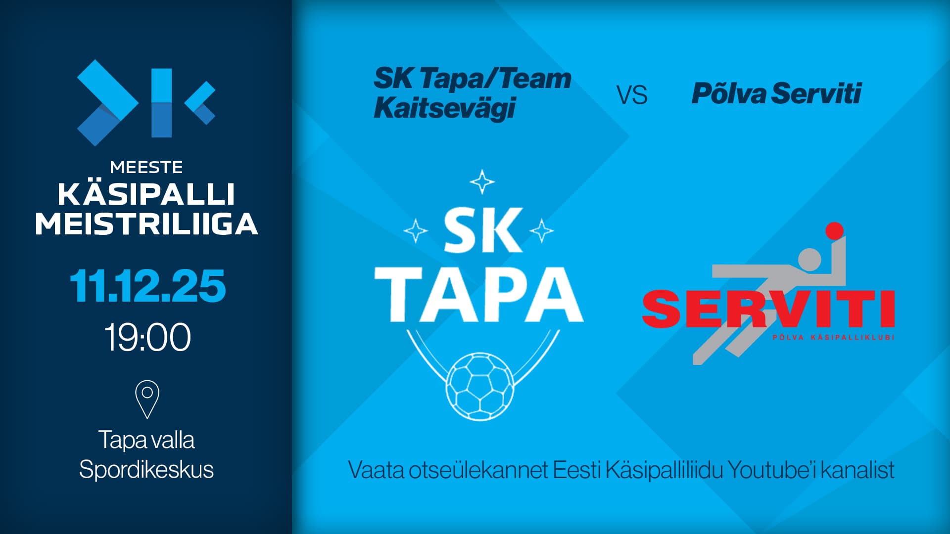 Vaata otse 2026 Eesti meistrivõistluste meeste meistriliiga kohtumist