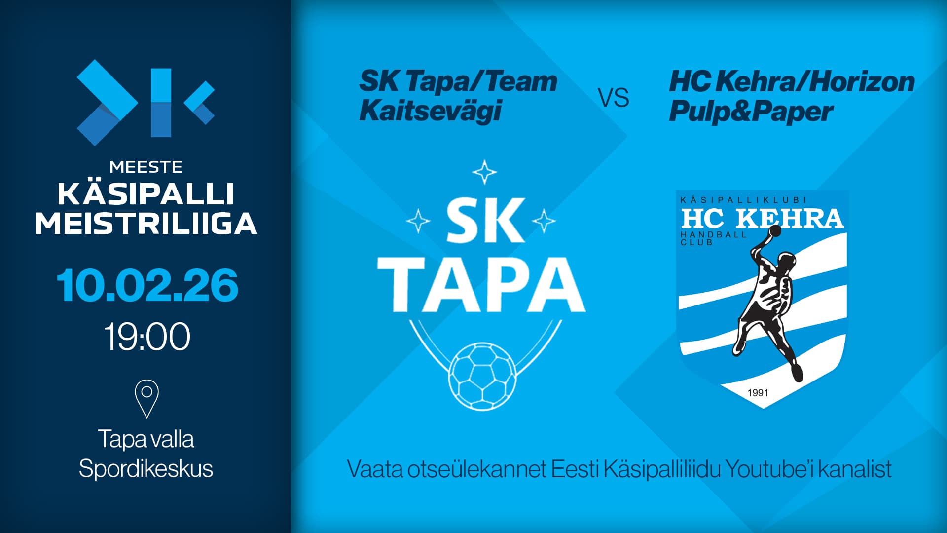 Vaata otse 2026 Eesti meistrivõistluste meeste meistriliiga kohtumist