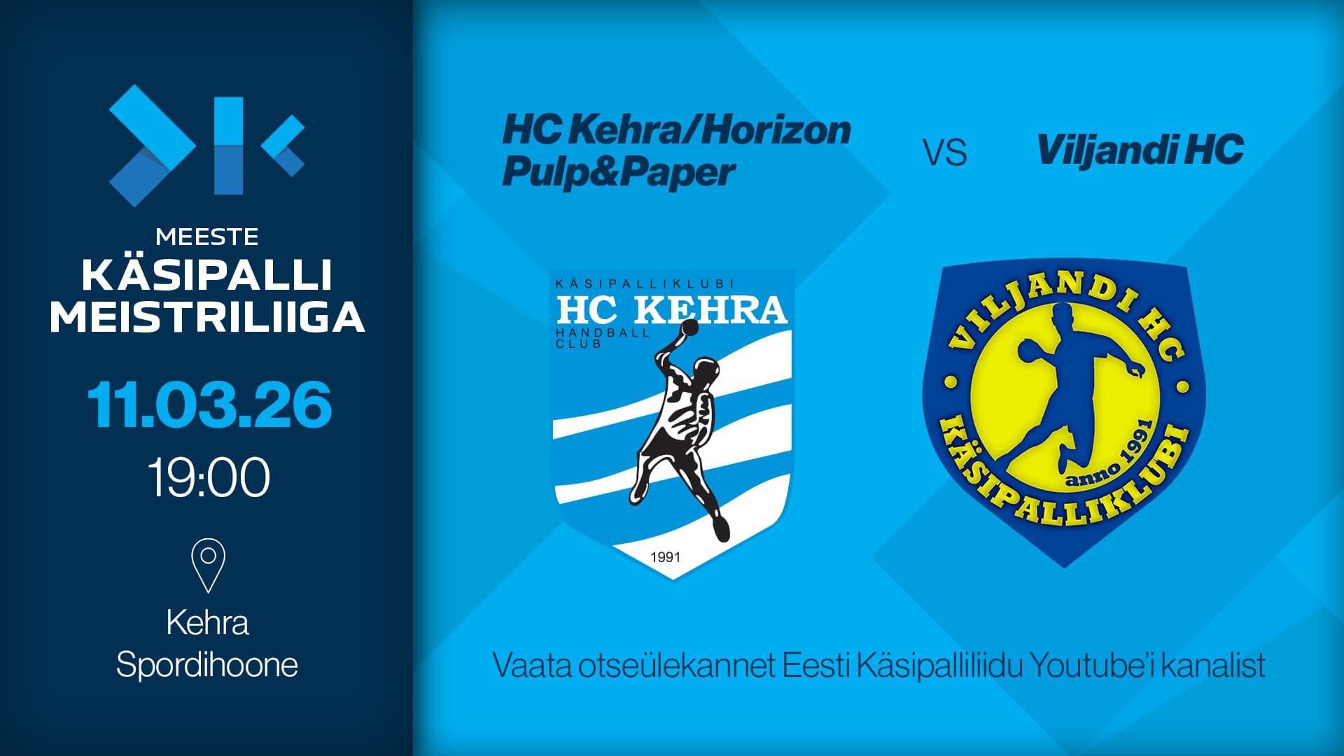 Vaata otse 2026 Eesti meistrivõistluste meeste meistriliiga kohtumist