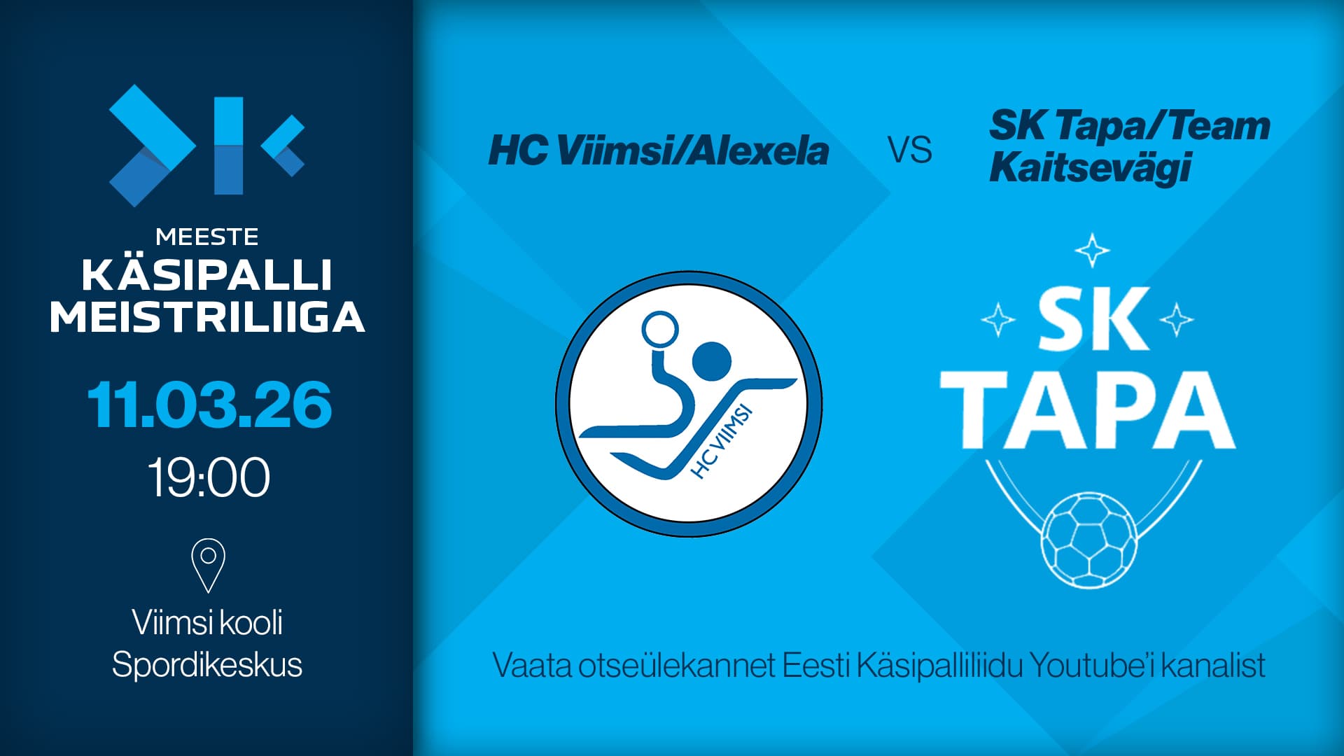 Vaata otse 2026 Eesti meistrivõistluste meeste meistriliiga kohtumist