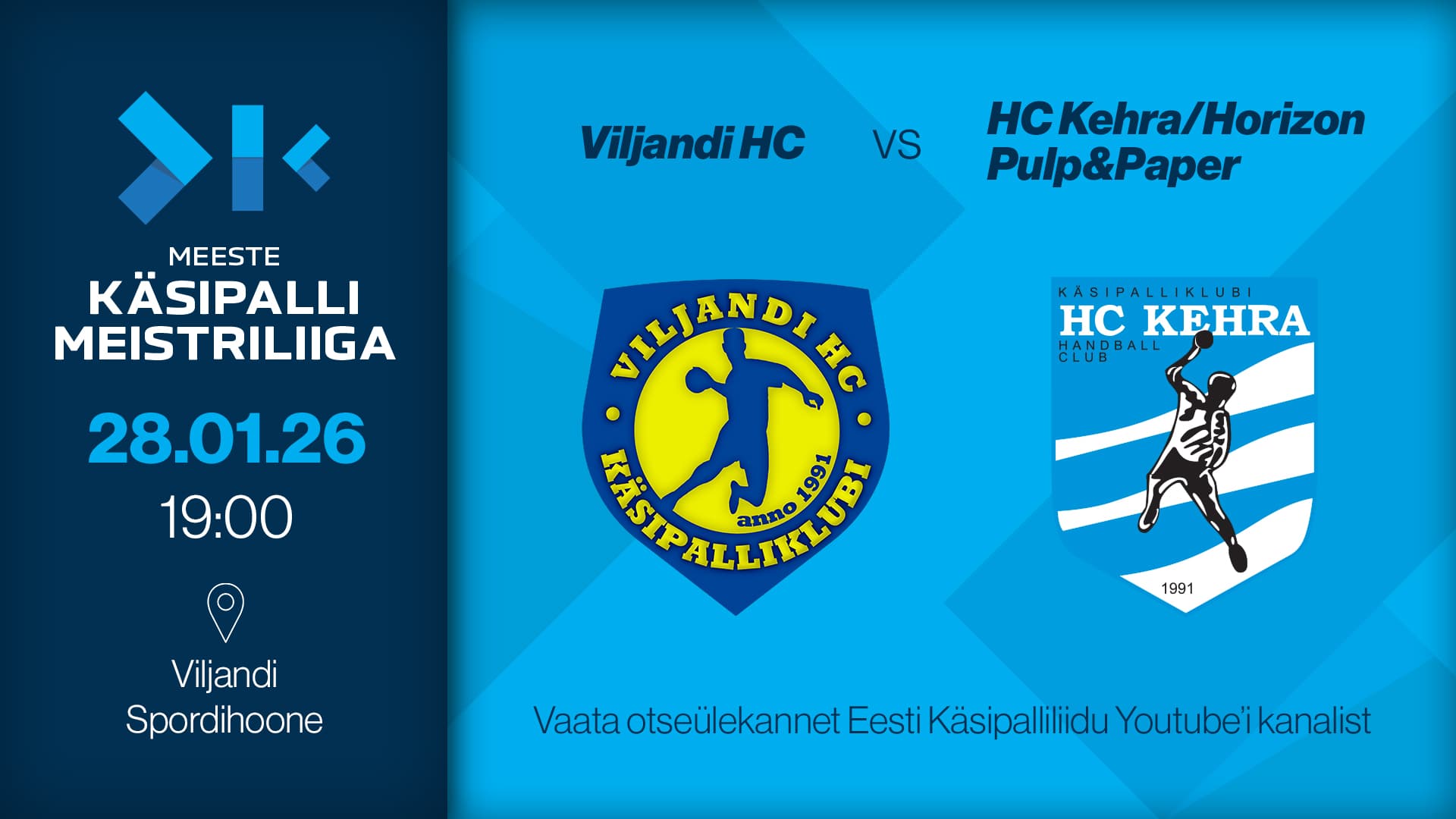 Vaata otse 2026 Eesti meistrivõistluste meeste meistriliiga kohtumist