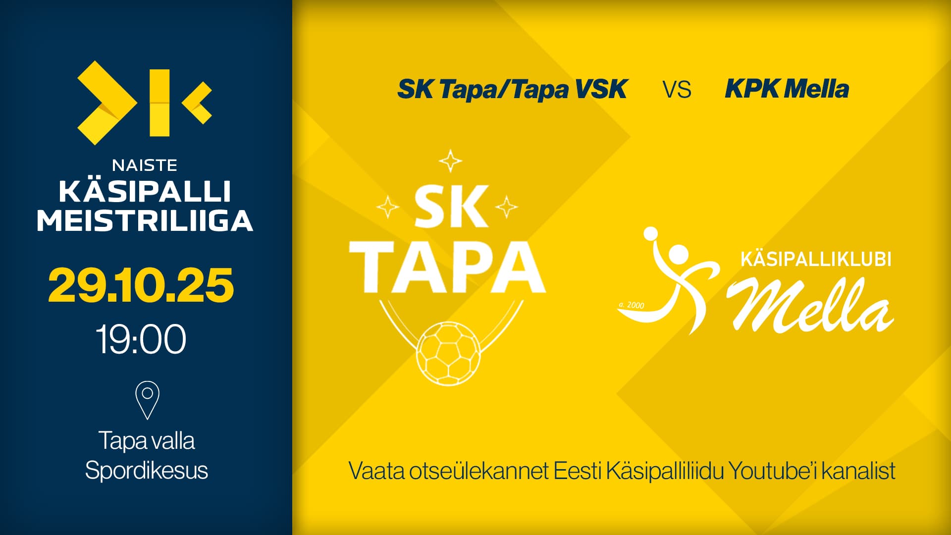 Vaata 2026 Eesti meistrivõistluste käsipalli naiste meistriliiga kohtumist