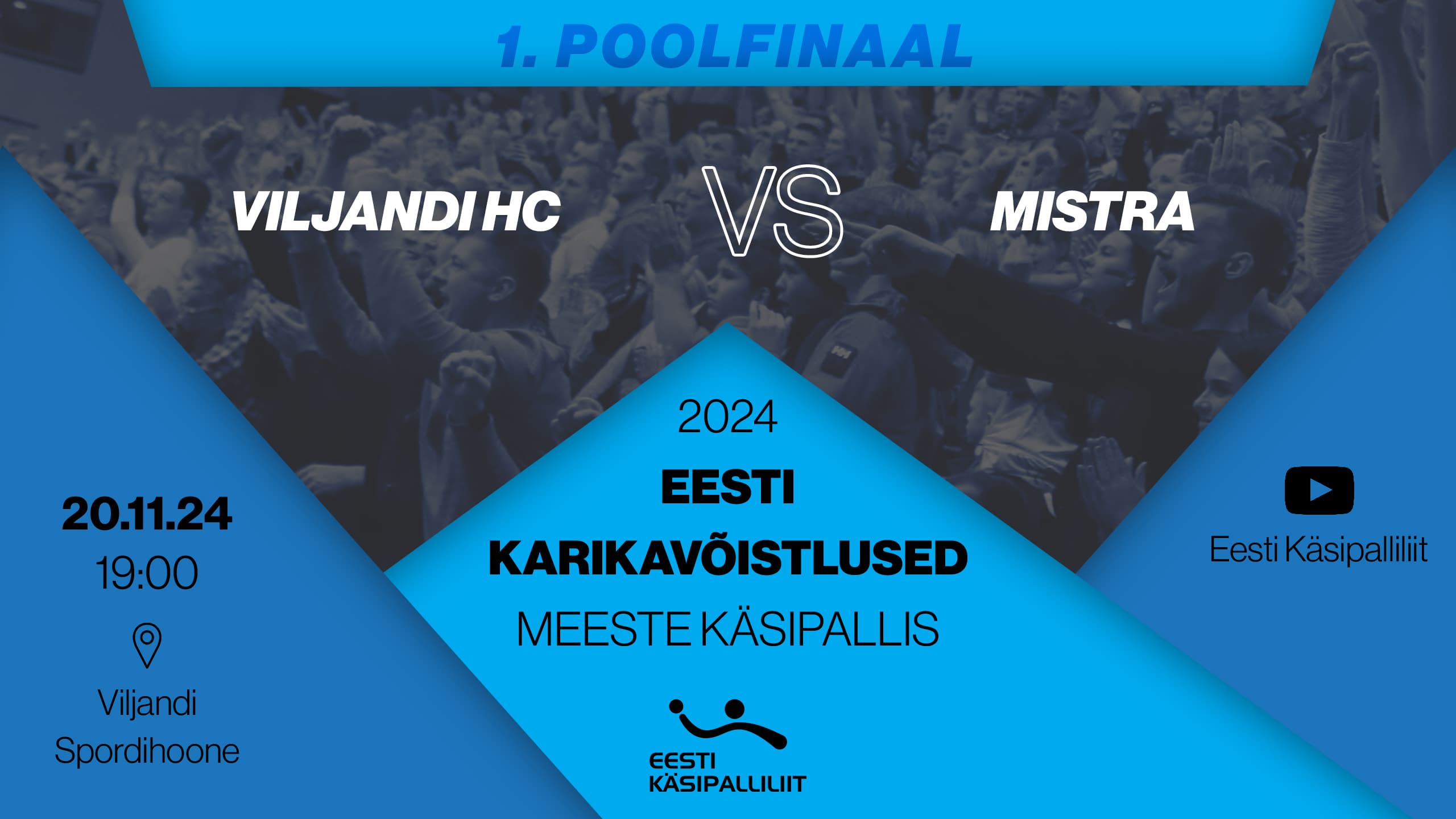 Vaata 2024 Eesti karikavõistluste meeste käsipalli 1. poolfinaali korduskohtumist