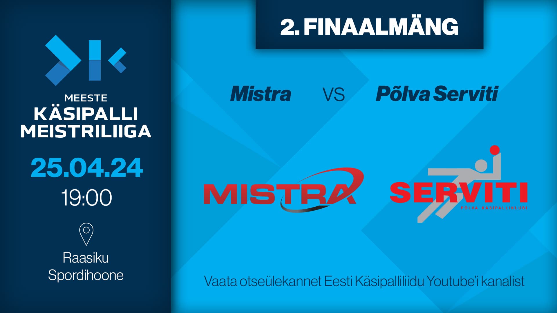 Vaata 2024 Eesti meistrivõistluste meeste meistriliiga finaalseeria teist mängu