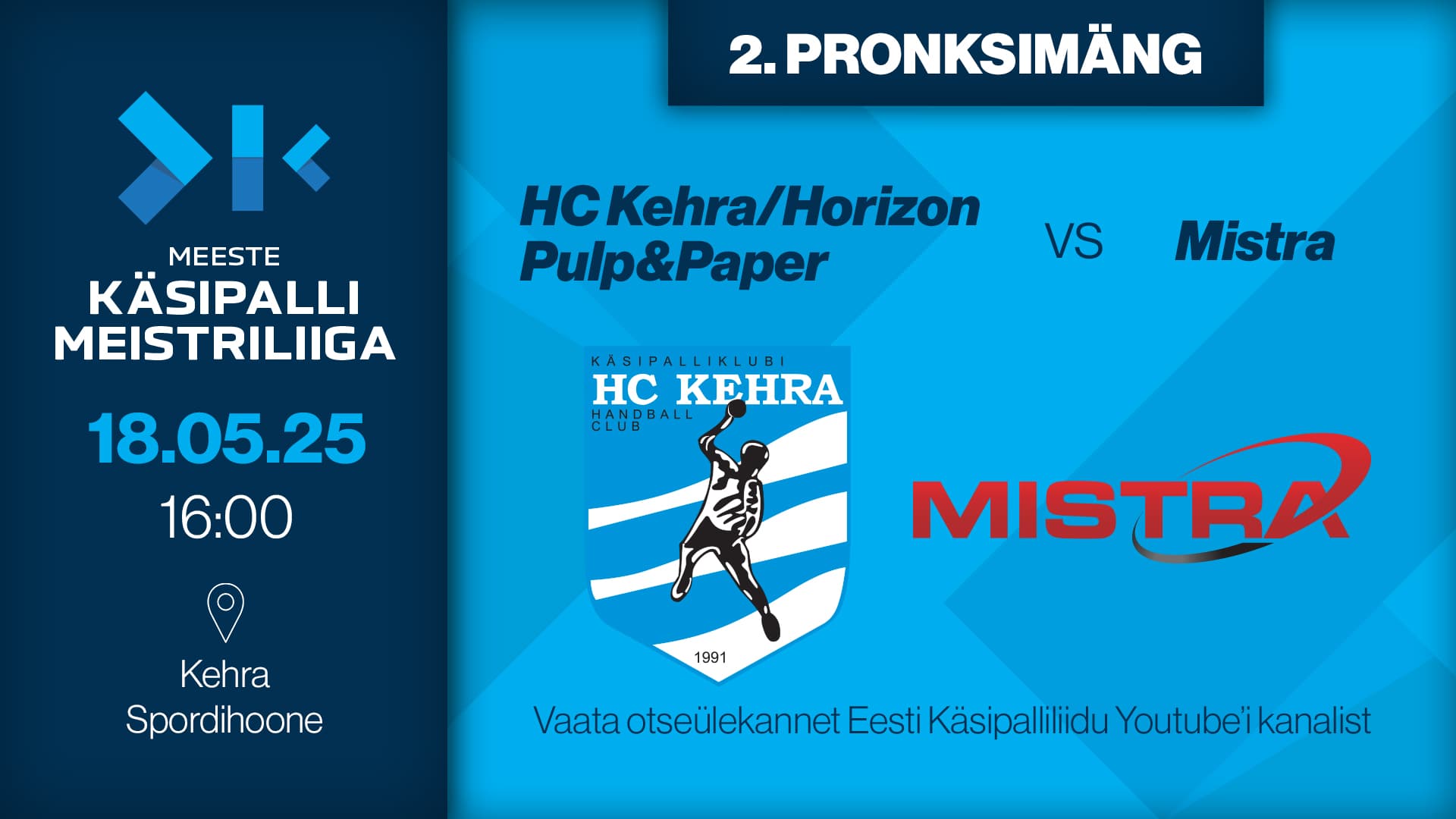 Vaata 2025 Eesti meistrivõistluste meeste meistriliiga pronksiseeria teist kohtumist