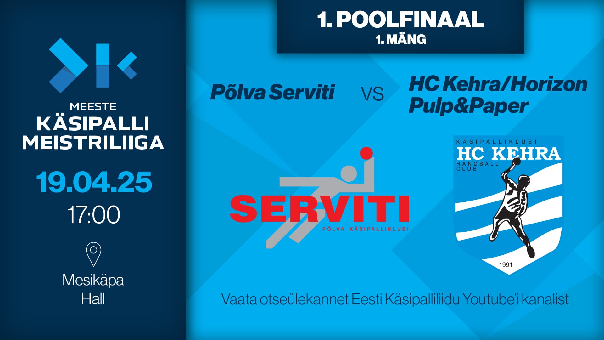 Vaata otse 2025 Eesti meistrivõistluste meeste meistriliiga poolfinaalkohtumist