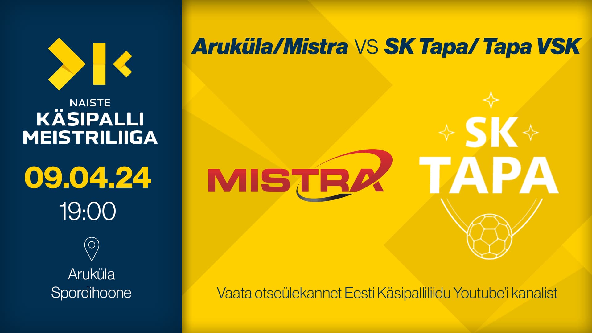 Vaata otse 2024 Eesti meistrivõistluste naiste meistriliiga kohtumist