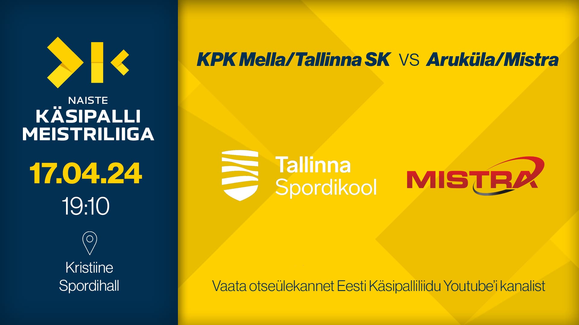 Vaata otse 2024 Eesti meistrivõistluste naiste meistriliiga kohtumist
