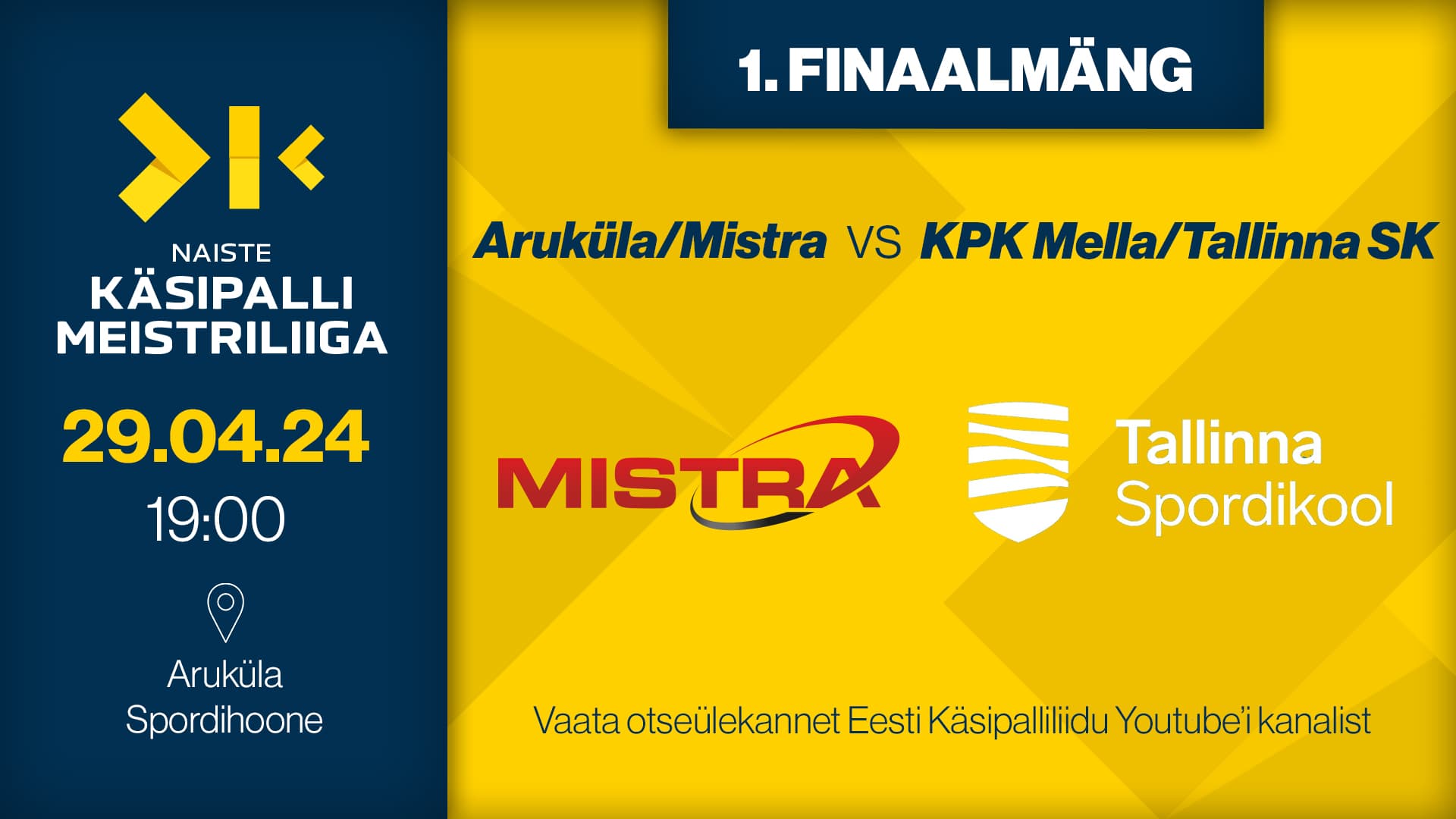 Vaata otse 2024 Eesti meistrivõistluste naiste meistriliiga finaalmängu