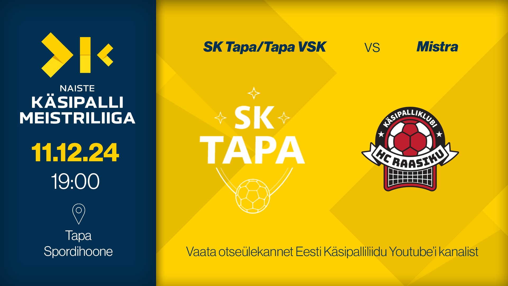 Vaata 2025 Eesti meistrivõistluste naiste meistriliiga kohtumist
