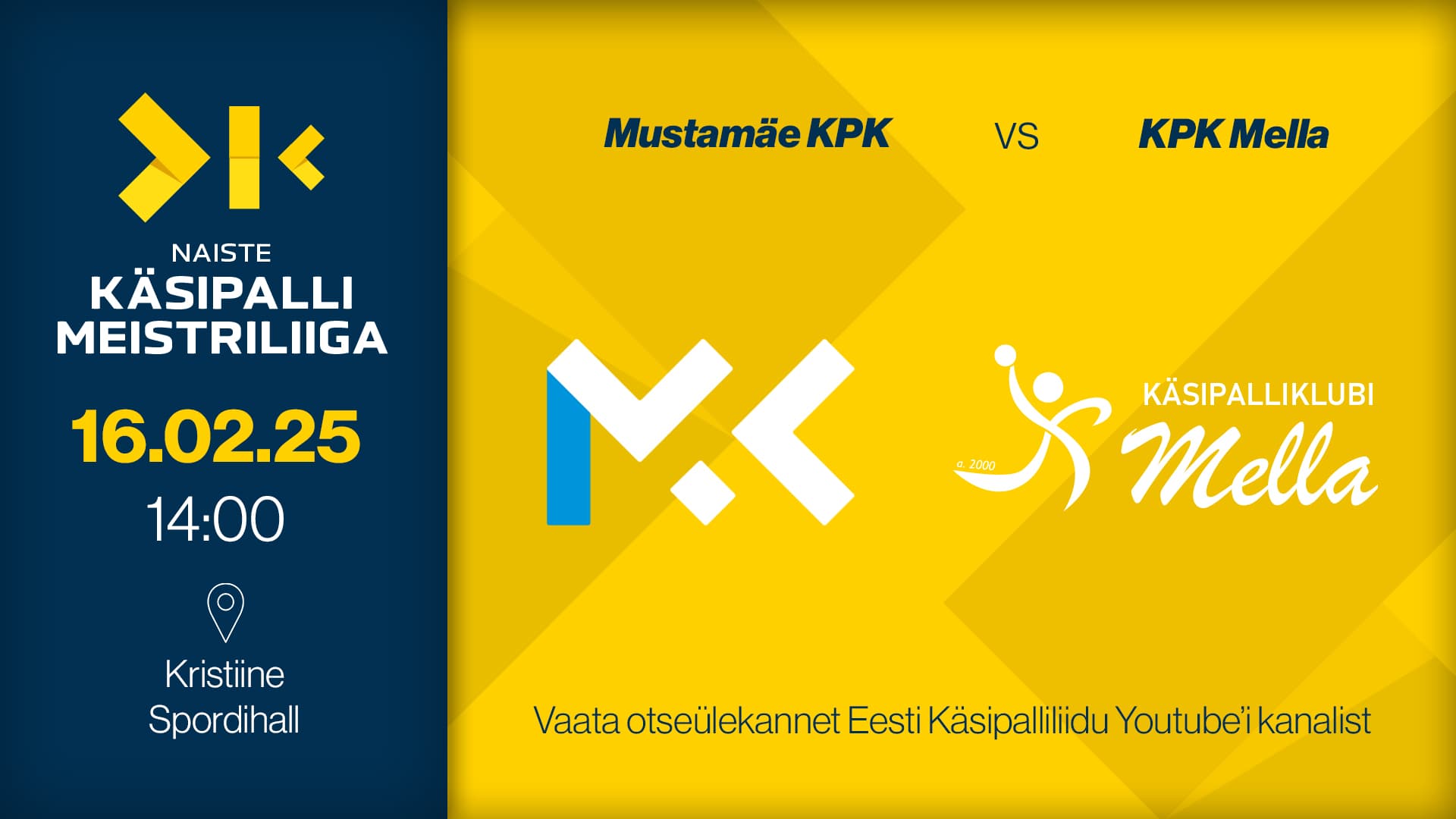Vaata otse 2025 Eesti meistrivõistluste naiste meistriliiga kohtumist