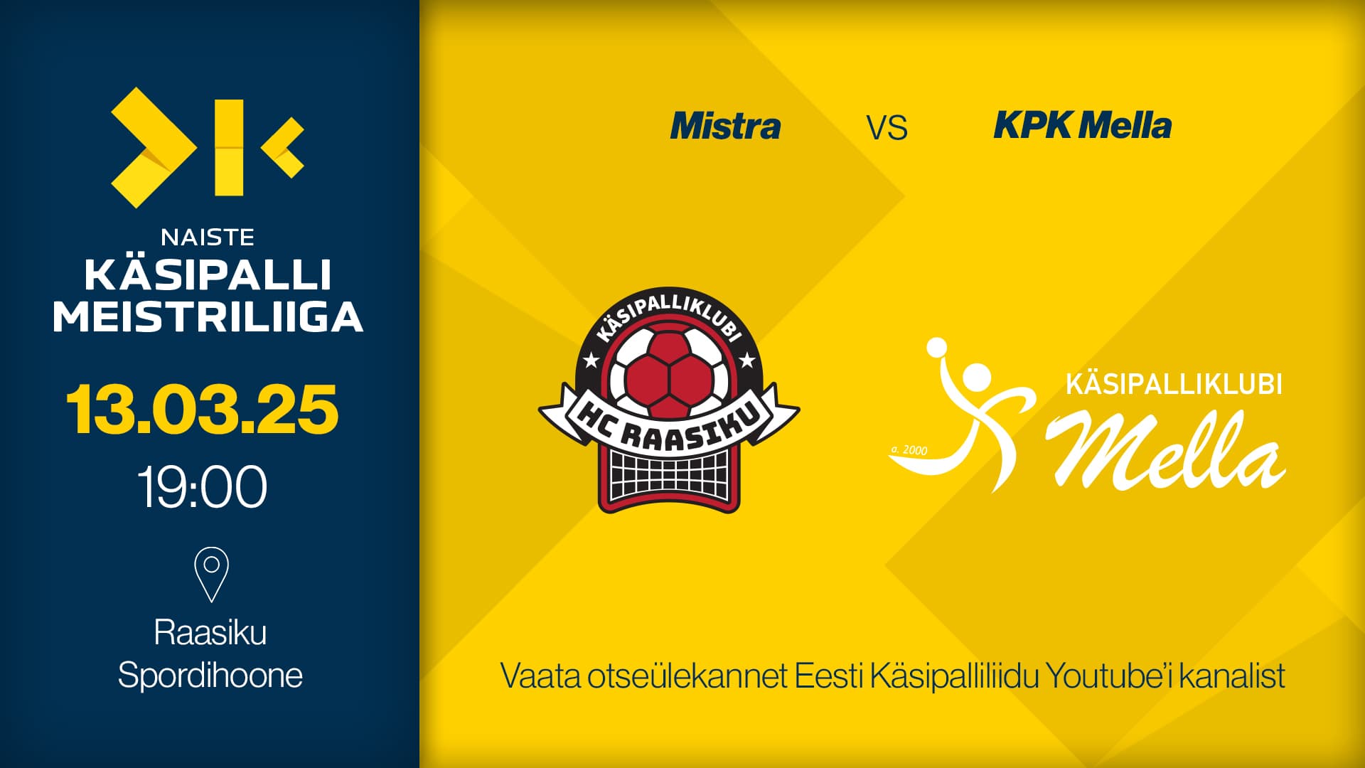 Vaata otse 2025 Eesti meistrivõistluste naiste meistriliiga kohtumist