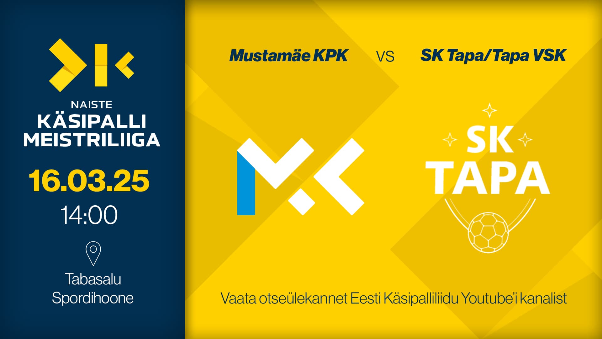 Vaata otse 2025 Eesti meistrivõistluste naiste meistriliiga kohtumist