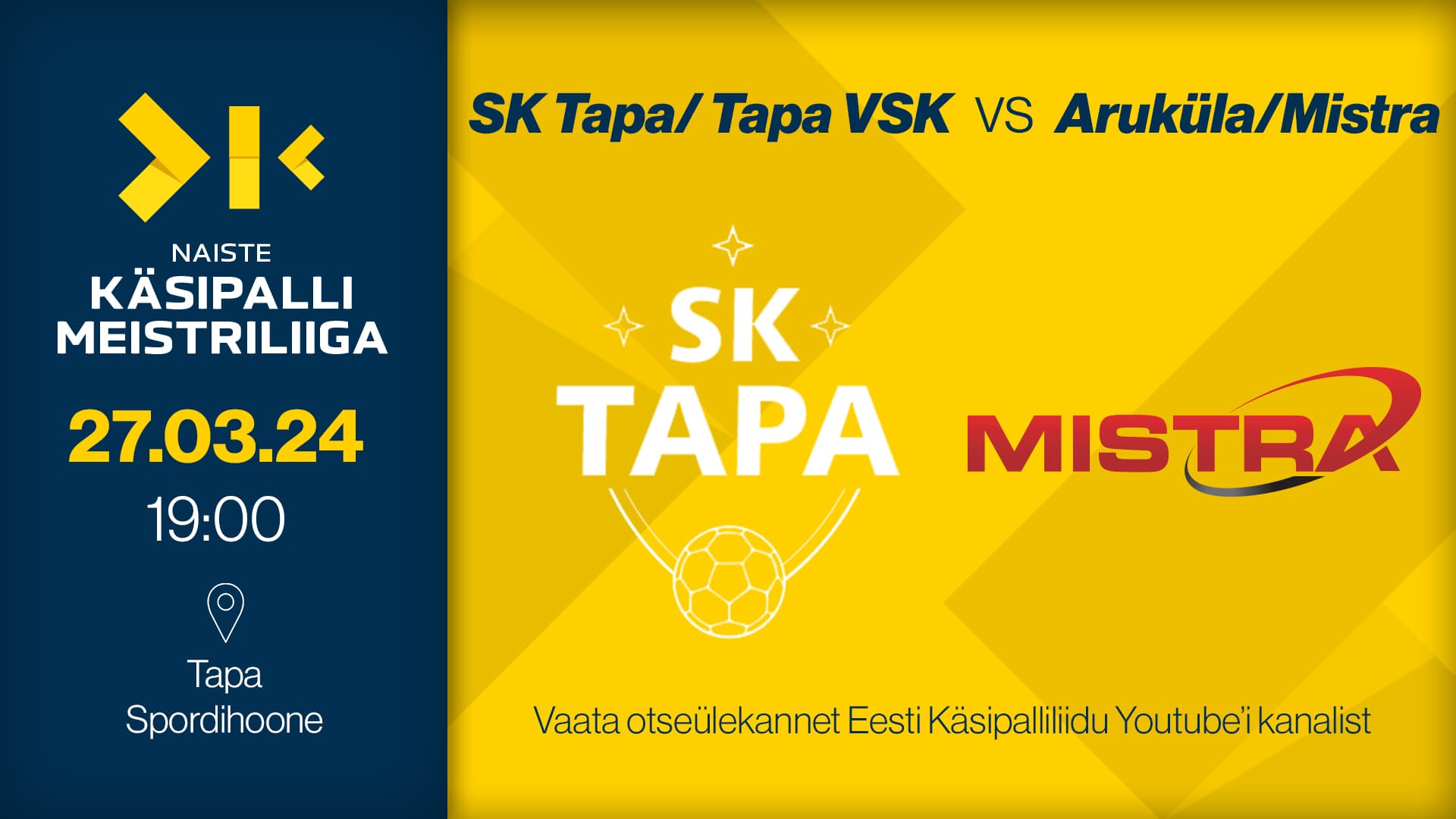 Vaata otse 2024 Eesti meistrivõistluste naiste meistriliiga kohtumist