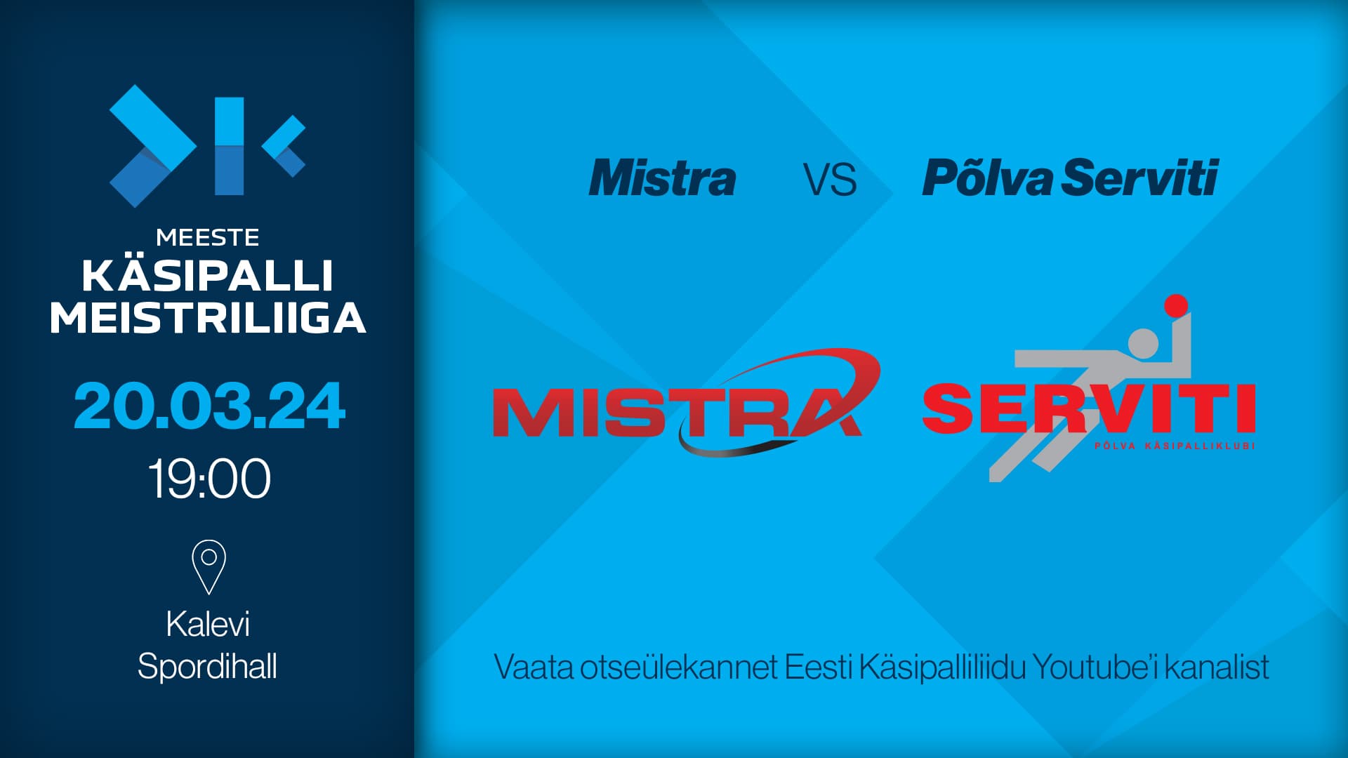 Vaata 2024 Eesti meistrivõistluste meeste meistriliiga kohtumise ülekannet