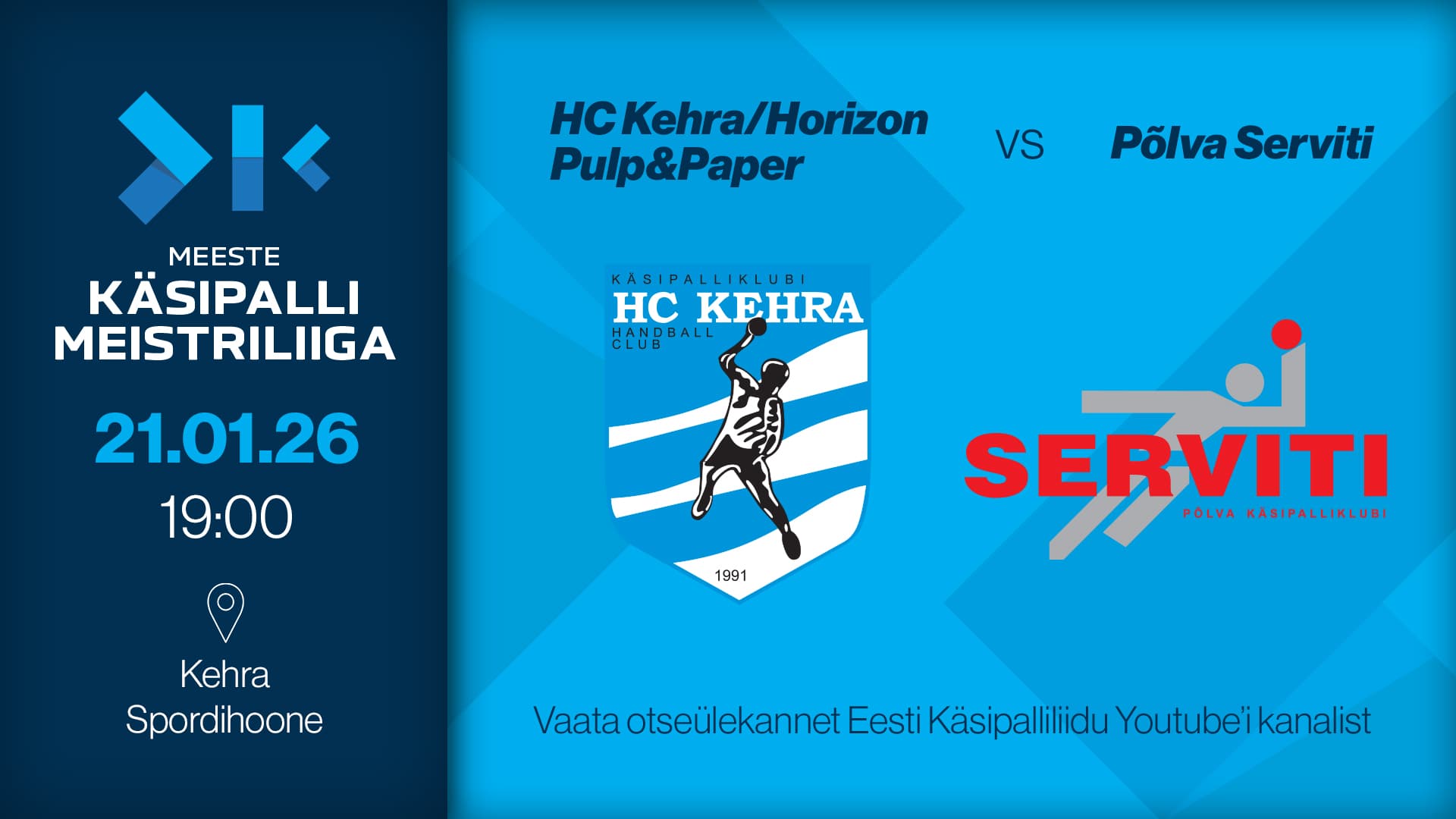 Vaata otse 2026 Eesti meistrivõistluste meeste meistriliiga kohtumist