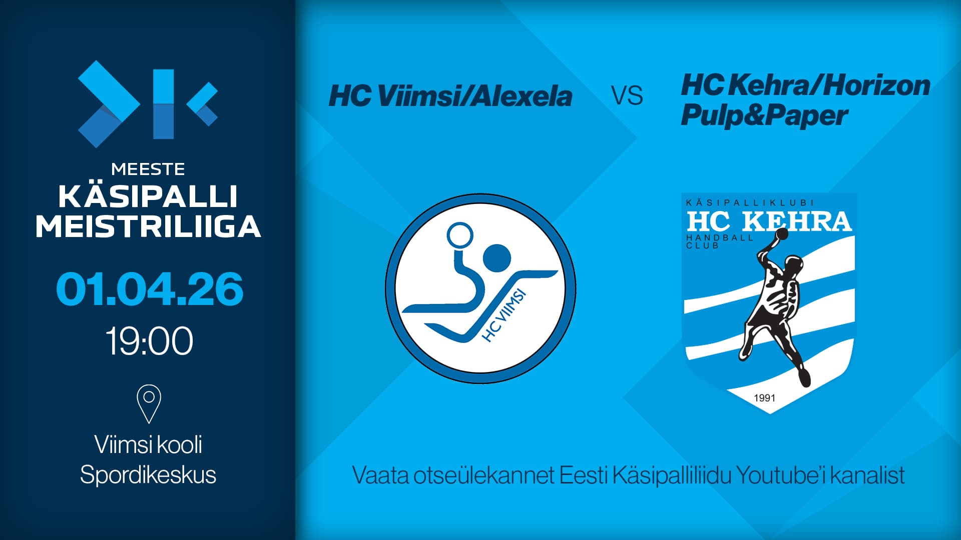 Vaata otse 2026 Eesti meistrivõistluste meeste meistriliiga kohtumist