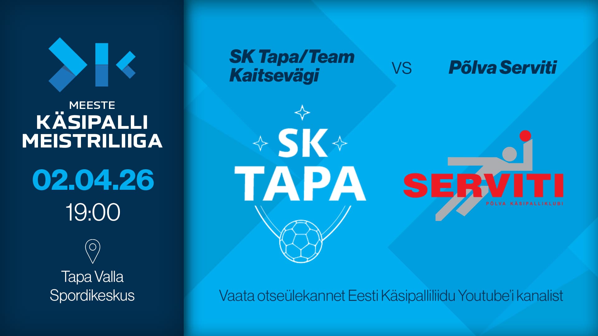 Vaata otse 2026 Eesti meistrivõistluste meeste meistriliiga kohtumist