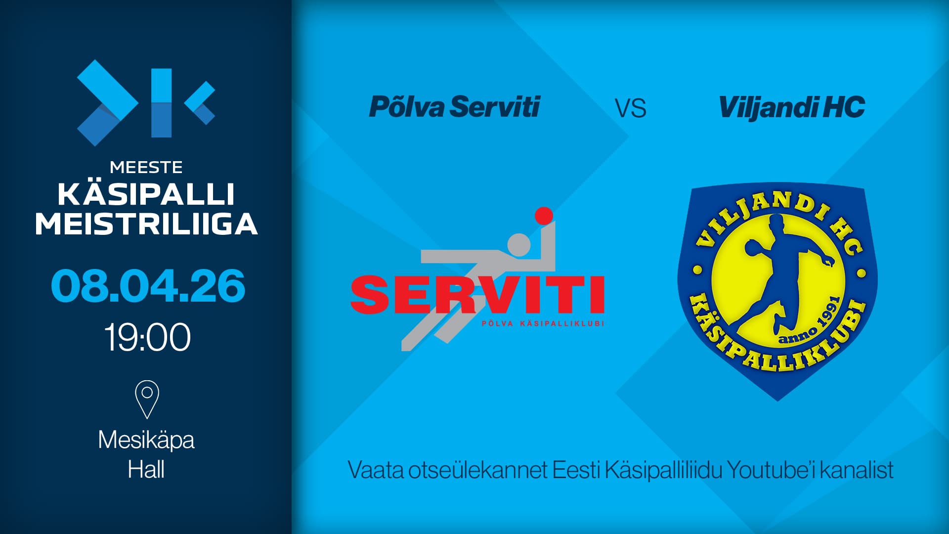 Vaata otse 2026 Eesti meistrivõistluste meeste meistriliiga kohtumist